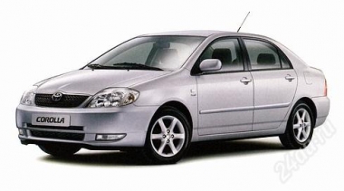 Коврики из экокожи 3D  Toyota Corolla (E120, E130) 2001-2006 (правый руль)