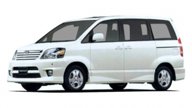 Коврики из экокожи 3D  Toyota Noah I (R60) (правый руль) 8 мест 2 ряд диван 2001-2007*
